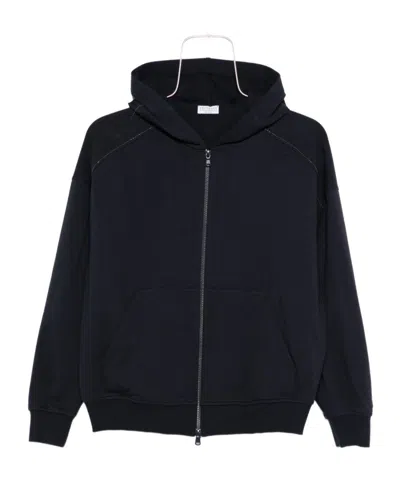 Brunello Cucinelli Zip-up Hoodie In Black