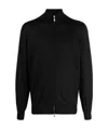Brunello Cucinelli Zip-up Knitted Cashmere Jumper In Black