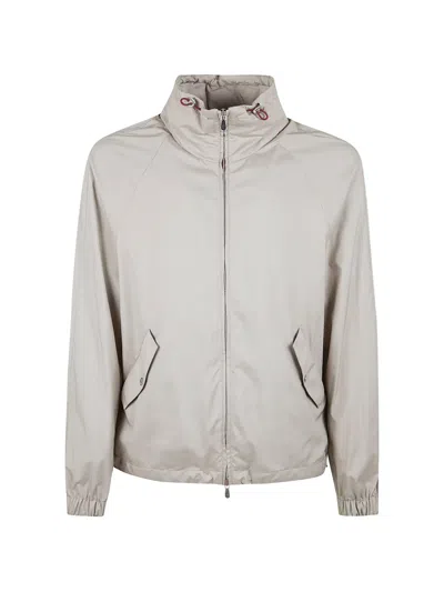 Brunello Cucinelli Zip-up Lightweight Jacket In Gray