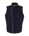 Brunello Cucinelli Wool Blend Sleeveless Down Jacket With Chest Pocket In Black