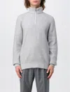 Brunello Cucinelli Ribbed Cashmere Funnel-neck Sweater With Raglan Sleeves In Gray