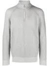 Brunello Cucinelli Ribbed Cashmere Funnel-neck Sweater With Raglan Sleeves In Grey