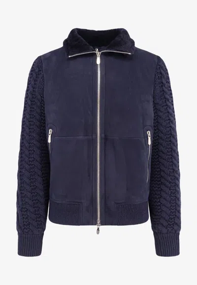 BRUNELLO CUCINELLI ZIP-UP SHEARLING JACKET