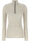 Brunello Cucinelli Zip Up Sweater Sweaters And Cardigans In 中性色