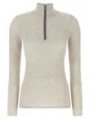 Brunello Cucinelli Zip Up Sweater Sweaters And Cardigans In Beige
