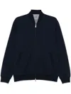 Brunello Cucinelli Men Zip-up Sweatshirt In Blue