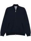 Brunello Cucinelli Men Zip-up Sweatshirt In Blue