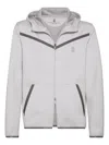 Brunello Cucinelli Stylish Hoodie Logo Design In Gray