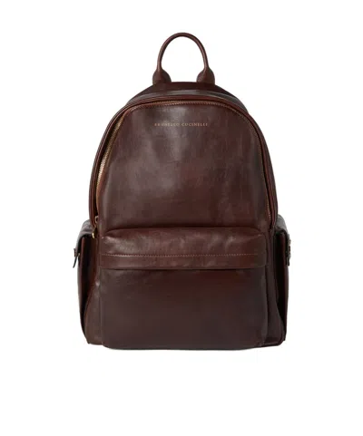 BRUNELLO CUCINELLI BRUNELLO CUCINELLI ZIP-UP TRAVEL BACKPACK