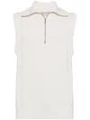 Brunello Cucinelli Zip-up Vest In White