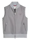 Brunello Cucinelli Zip-up Waistcoat In 灰色