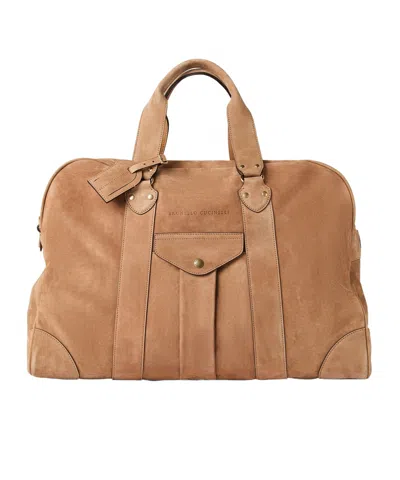 Brunello Cucinelli Zip-up Weekend Bag In Brown