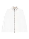 Brunello Cucinelli Front Pocket Long Sleeve Blouson Jacket In White