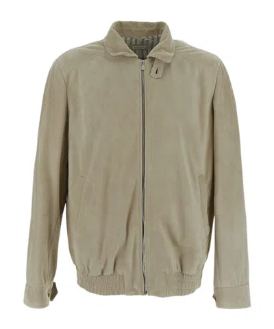 Brunello Cucinelli Zipped Bomber Jacket In Green