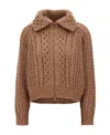 Brunello Cucinelli Embellished Cashmere Blend Cardigan In Brown