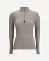Brunello Cucinelli Turtleneck Sweater In Cashmere Blend In Gray