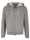 Brunello Cucinelli Jersey Hoodie In Grey