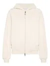 Brunello Cucinelli Zipped Hoodie In Neutral