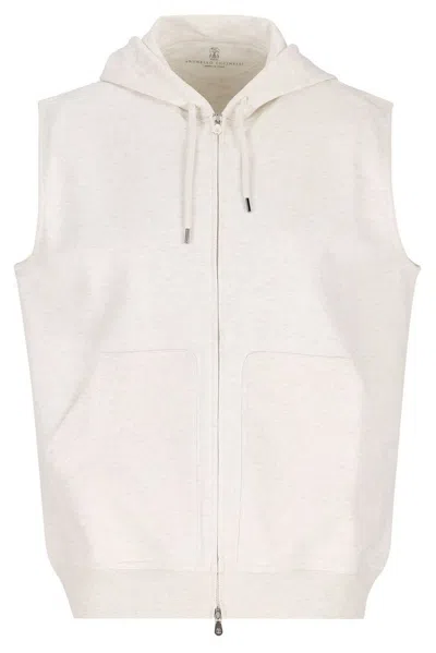 Brunello Cucinelli Zipped Jacket In White