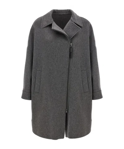 BRUNELLO CUCINELLI BRUNELLO CUCINELLI ZIPPED LONG COAT