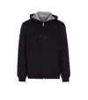 Brunello Cucinelli Men Zipped Double Hoodie In Black