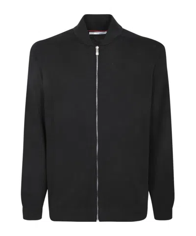 Brunello Cucinelli Zipper Cardigan In Black