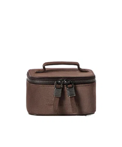 Brunello Cucinelli Zipper Jewelry Box In Cappuccino Color