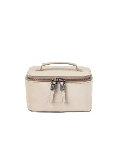 Brunello Cucinelli Zipper Jewelry Box In White