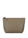 Brunello Cucinelli Zipper Pouch Clutch Bag In Brown