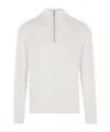 Brunello Cucinelli Zipper Sweater In White