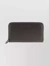 Brunello Cucinelli Zipper Wallet With Logo And Compartments In Brown