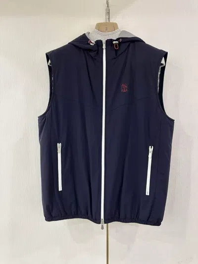 Brunello Cucinelli Zippered Vest In Black
