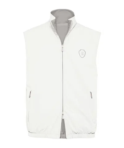 Brunello Cucinelli Zippered Vest In White