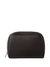 Brunello Cucinelli Zippered Wash Bag In Brown