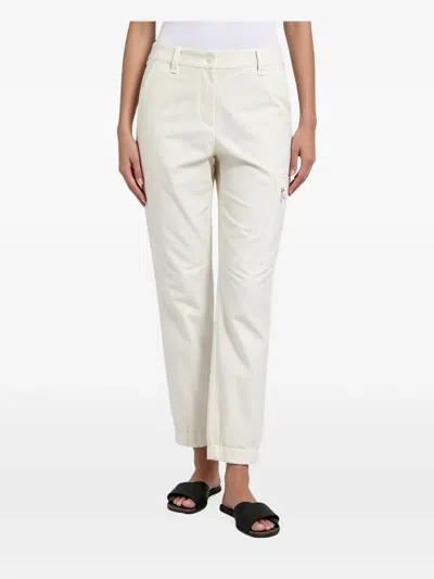 Brunello Cucinelli Zip-pocket Cropped Cargo Pants In White