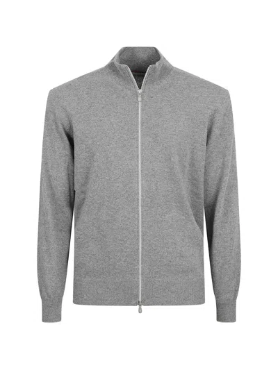 Brunello Cucinelli Cardigan Mit Reissverschluss In Gray