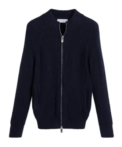 Brunello Cucinelli Zip-up Cardigan In Multi