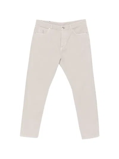 Brunello Cucinelli Zip-up Jeans In Neutral
