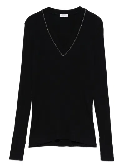 BRUNELLO CUCINELLI BRUNELLO CUCINELLIBLACK V-NECK