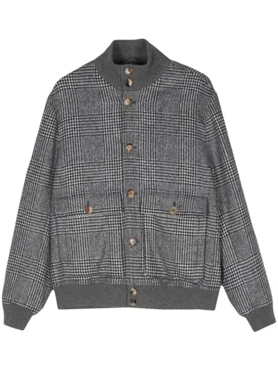 BRUNELLO CUCINELLI BRUNELLO CUCINELLICHECKED BOMBER JACKET
