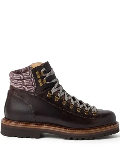 BRUNELLO CUCINELLI BRUNELLO CUCINELLIPULL-UP CALFSKIN MOUNTAIN BOOT