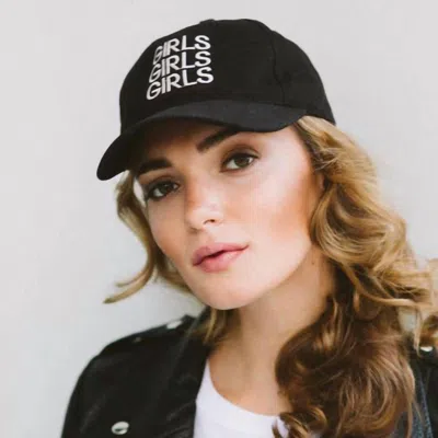Brunette The Label Babes Club Baseball Cap In Black