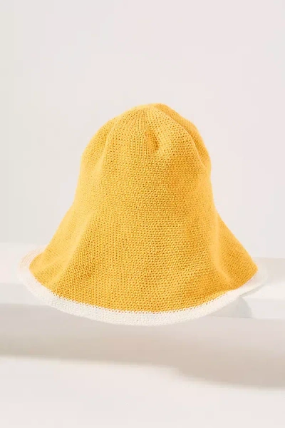 Brunna.co Bloom Oversized Bucket Hat In Yellow