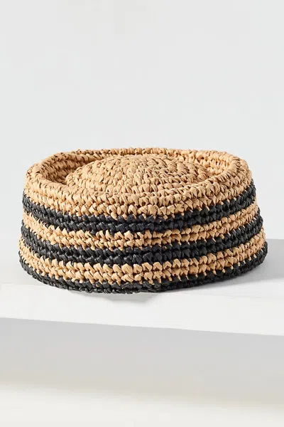 Brunna.co Eloise Raffia Pillbox Hat In Pattern