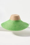 Brunna.co Riri Duo Jute Straw Bucket Hat In Green