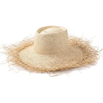 Brunna.co The Catalina Frayed Straw Sun Hat In Neutral