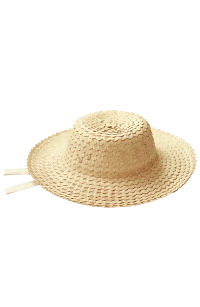 Brunna.co The Celeste Woven Straw Hat In Sand