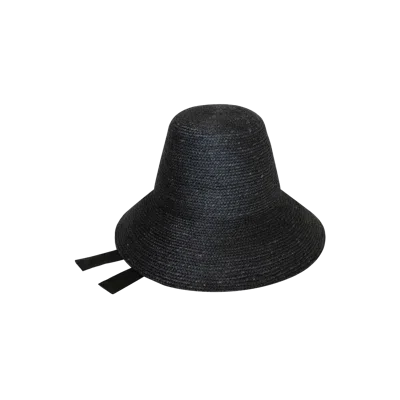 Brunna.co The Meg Jute Straw Hat In Black