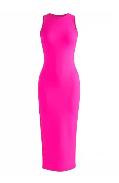 Brunna.co The Ola Second-skin Bodycon Midi Dress In Pink