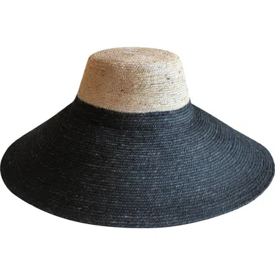 Brunna.co The Riri Duo Jute Straw Hat In Black